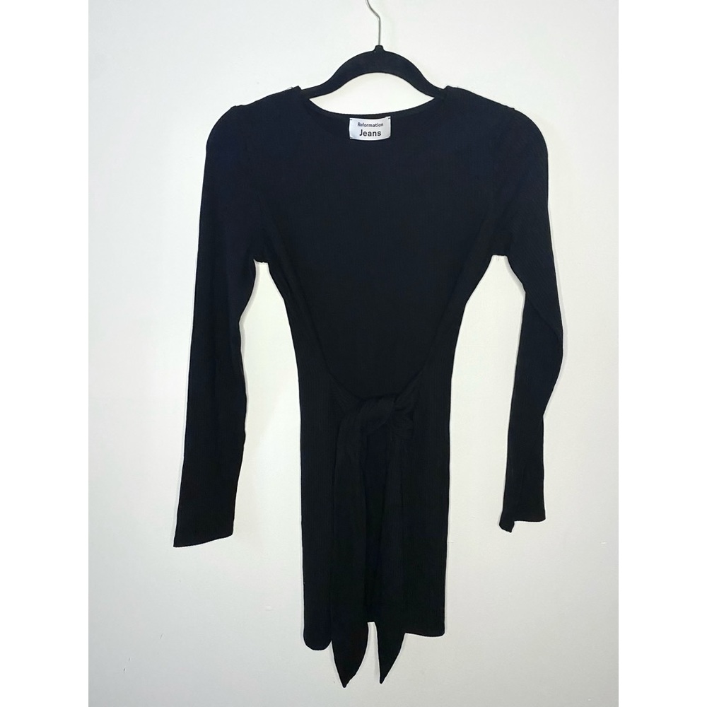 Reformation Black Mini Dress - Picture 2 of 5